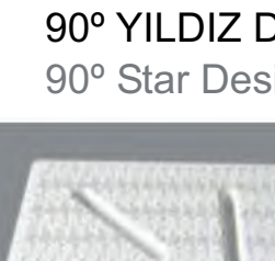 25 cm Yıldız Desen 90° Köşe Parçası
