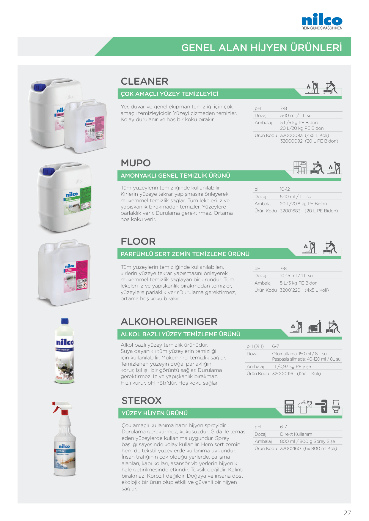 Alkoholreiniger Alkol Bazlı Yüzey Temizleme