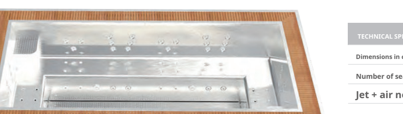 APOLO 10 Rectangular Stainless Steel SPA + Lamp