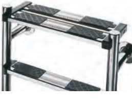 Armless climb ladder security steps