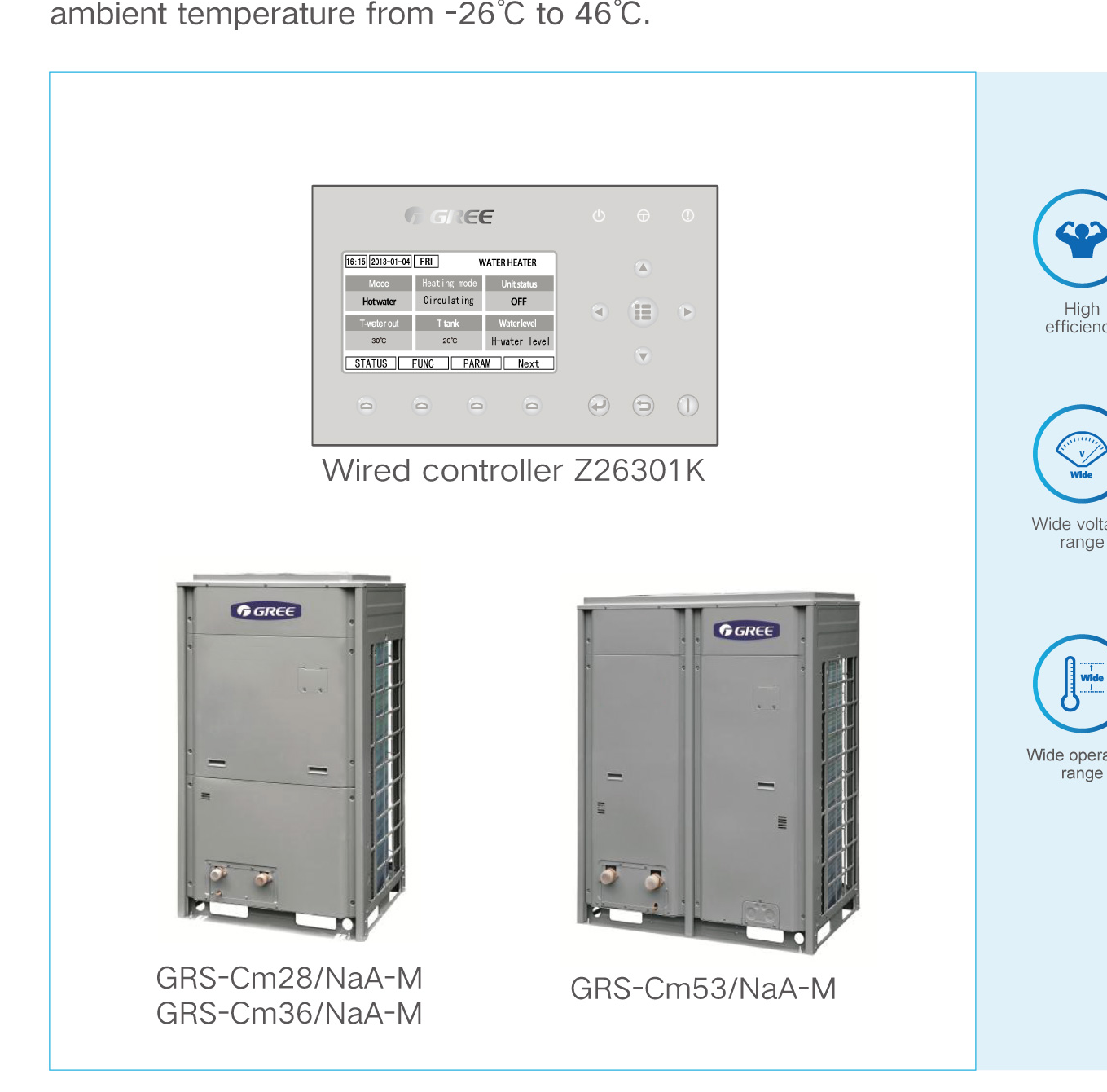 Direct & Circulating Air Source Heat Pump Water Heater SHS-C/V100SaFN8-M