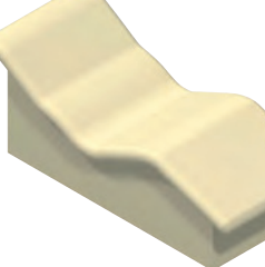Classic Lounger, flat base with corners - electric heating.