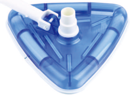 GL1004 Triangular transparent cast iron weighted vac head w/ swivel cuff