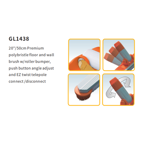 GL1438 Premium Polybristle Floor and Wall Brush