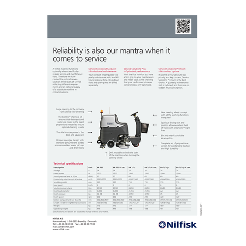 Nilfisk Scrubber-dryer (BR 652, BR 752, BR 752C)