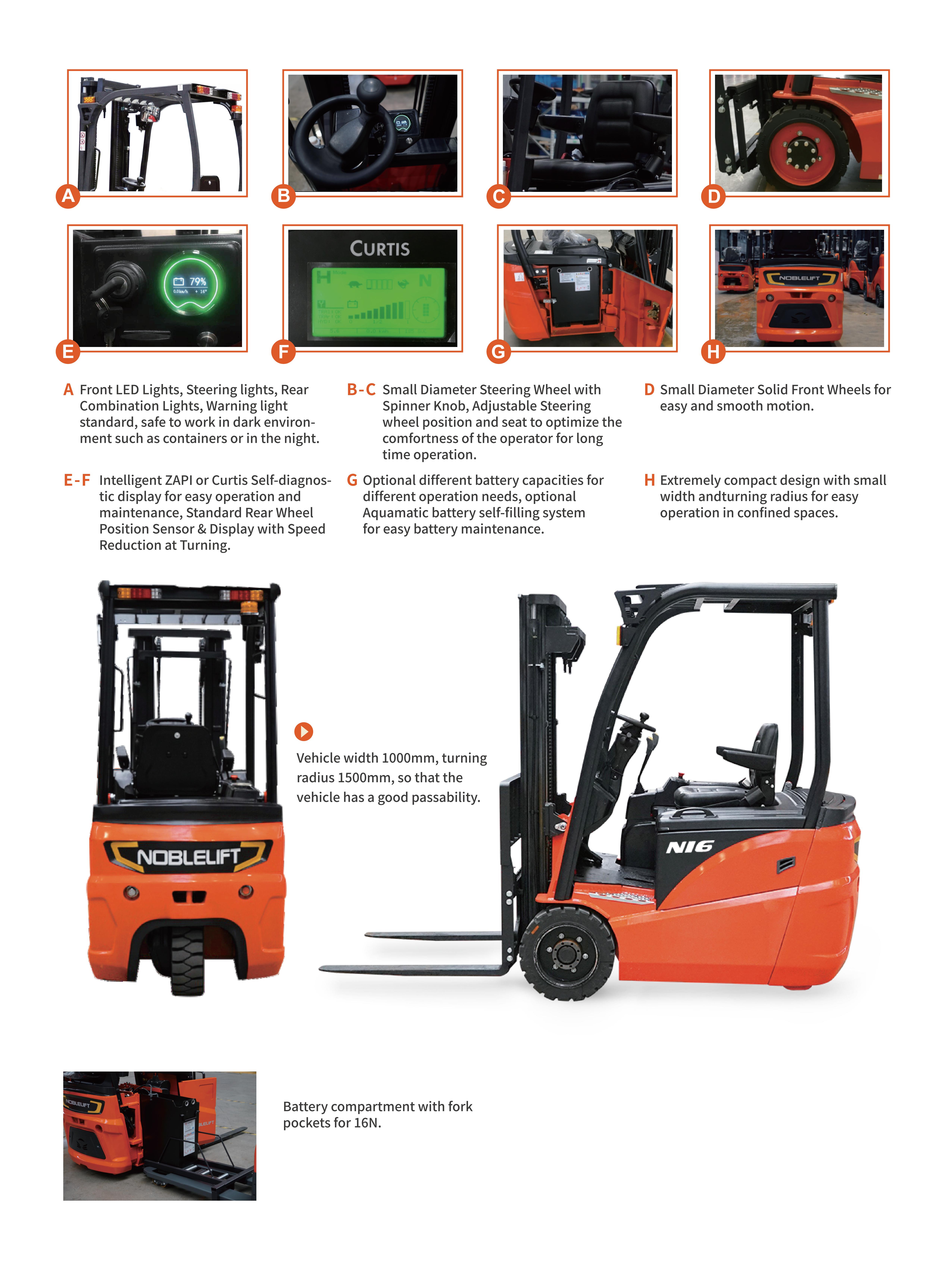 NOBLELIFT FE3R16NC Akülü Forklift - 2