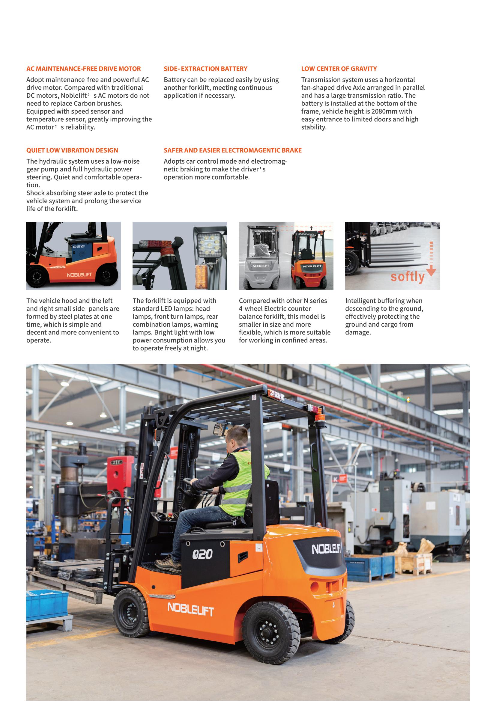 NOBLELIFT FE4P20Q Akülü Forklift - 2