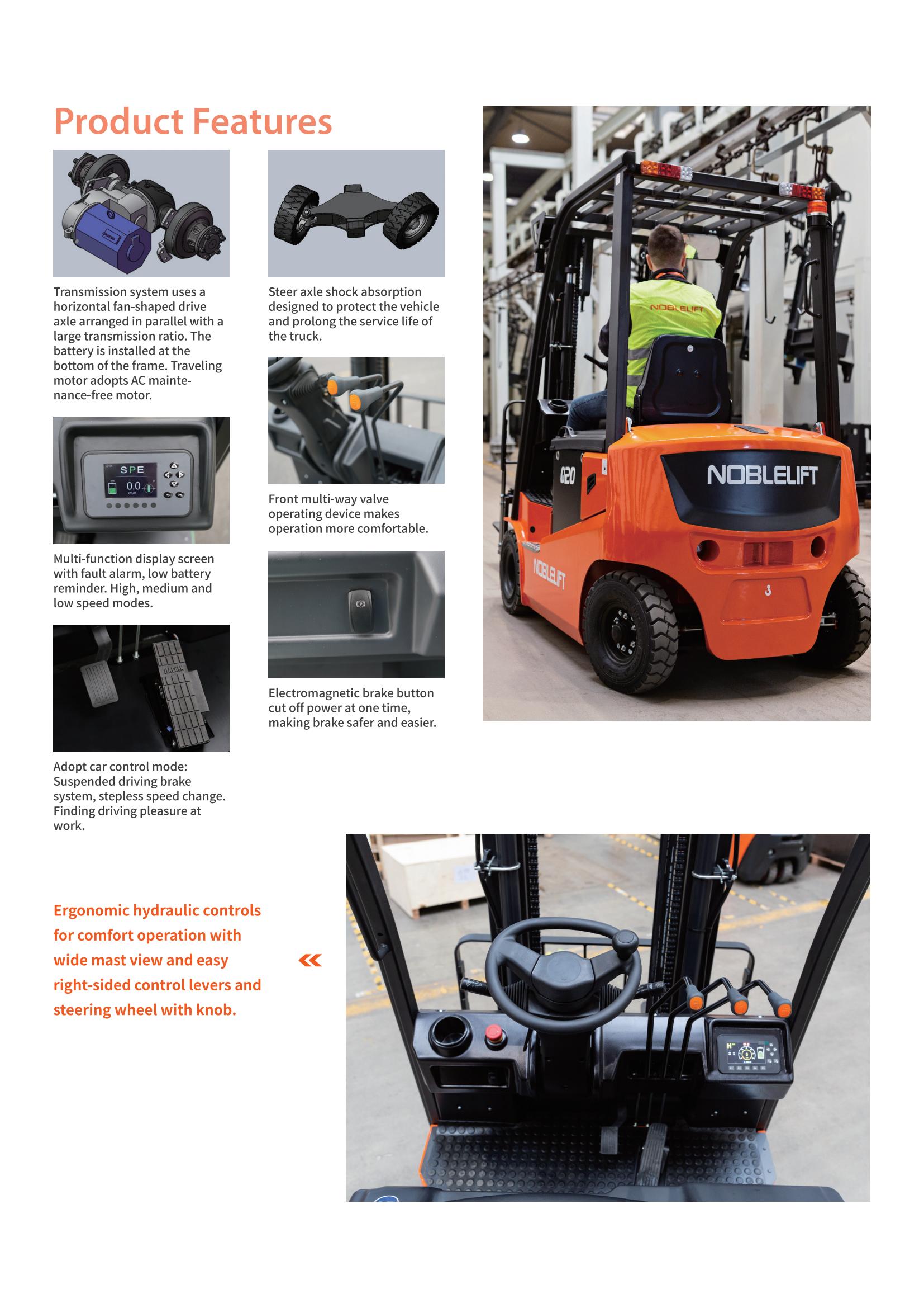 NOBLELIFT FE4P20Q Akülü Forklift - 3