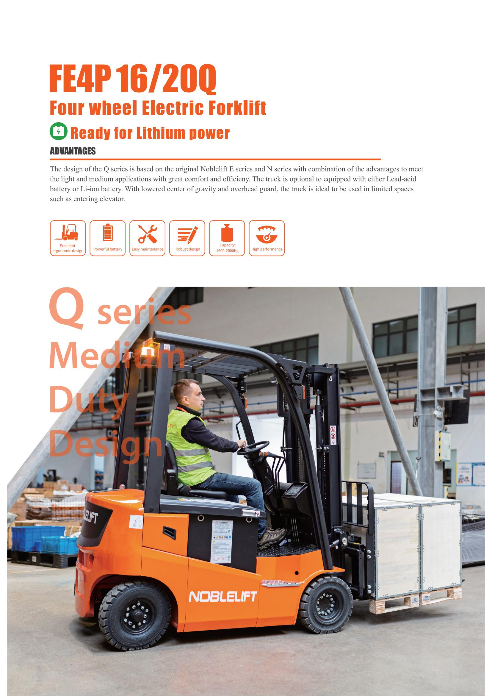 NOBLELIFT FE4P20Q Akülü Forklift