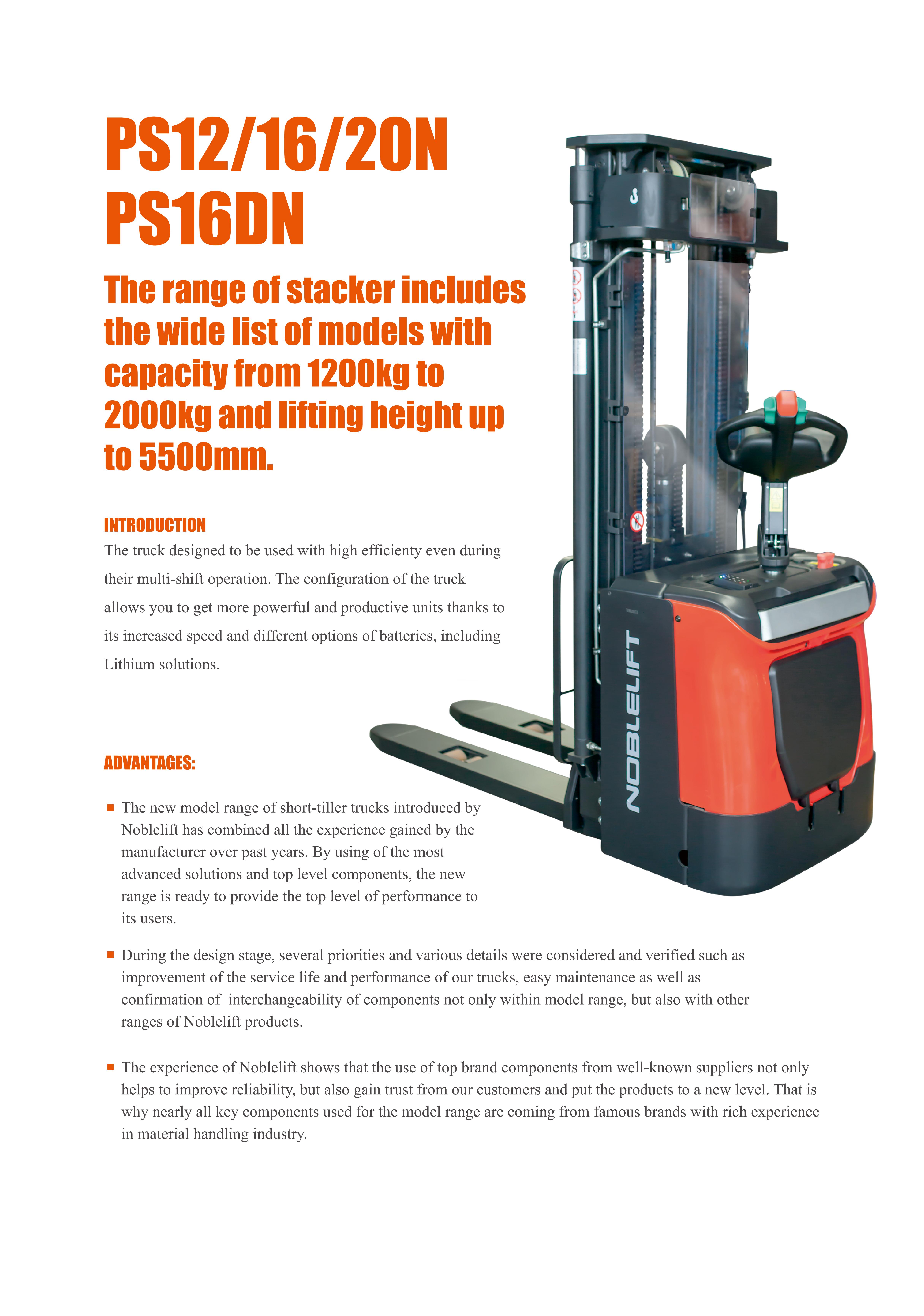 NOBLELIFT PS20N Akülü İstif Makinesi