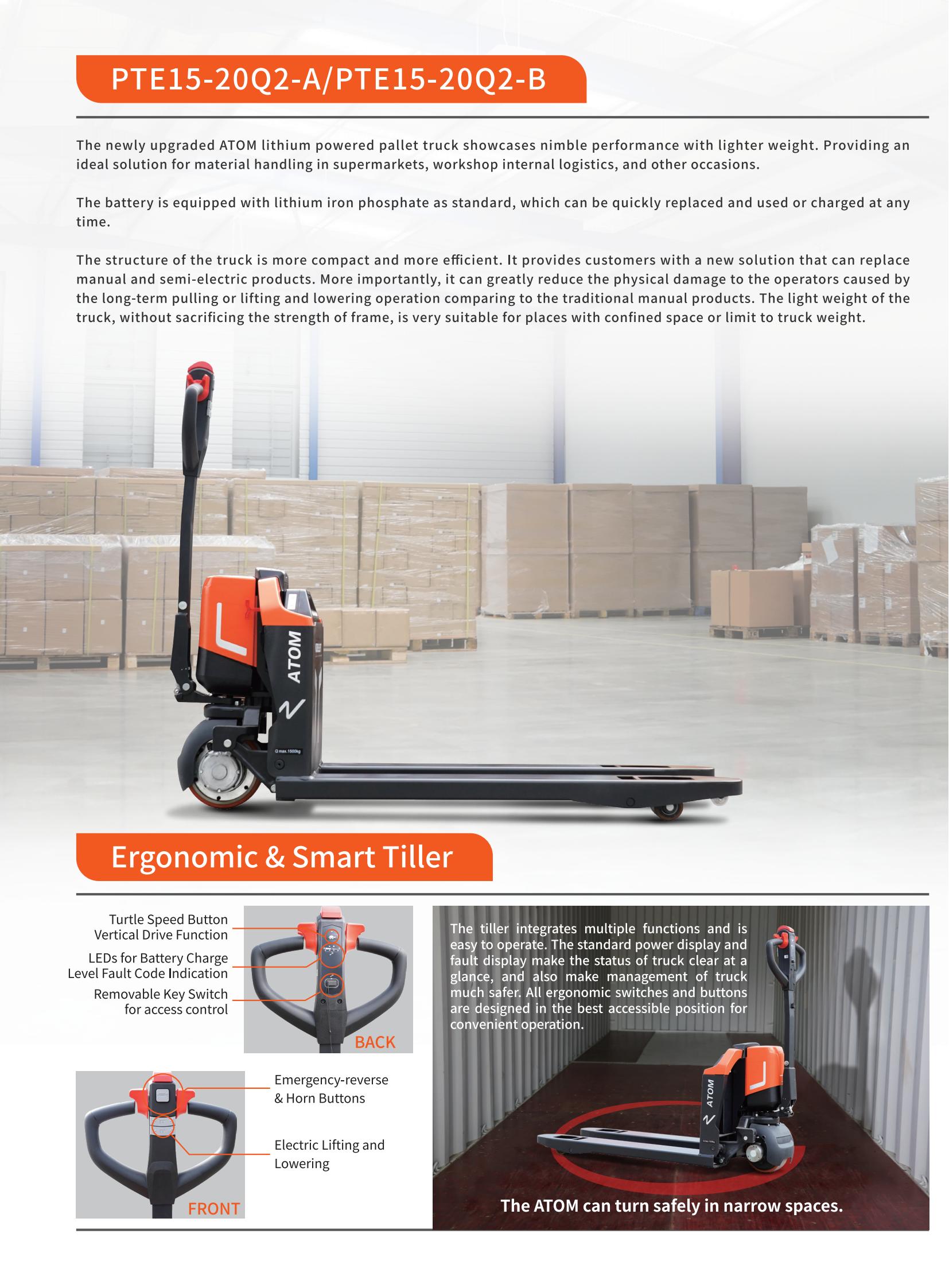 NOBLELIFT PTE20Q2 Akülü Transpalet