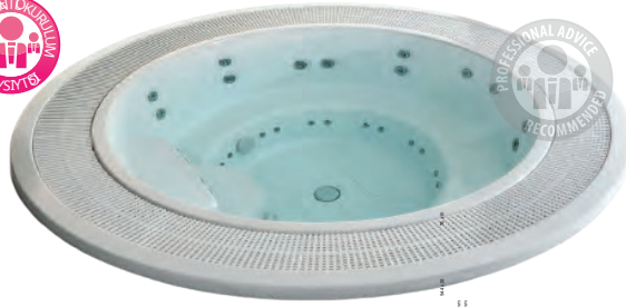 ROMA Round Acrylic SPA + Lamp